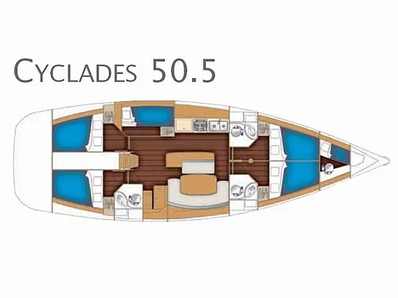 Cyclades 50.5 - Layout image