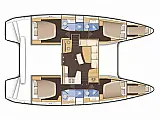 Lagoon 42 (4 Dbl / 2 singles 12) - Layout image