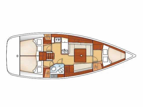 Oceanis 37 - Layout image