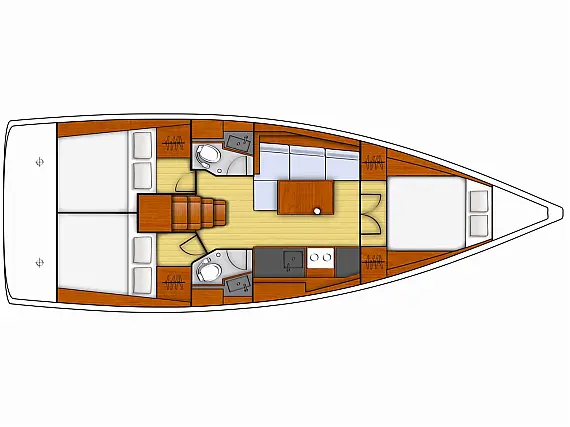 Oceanis 38.1 - Layout image