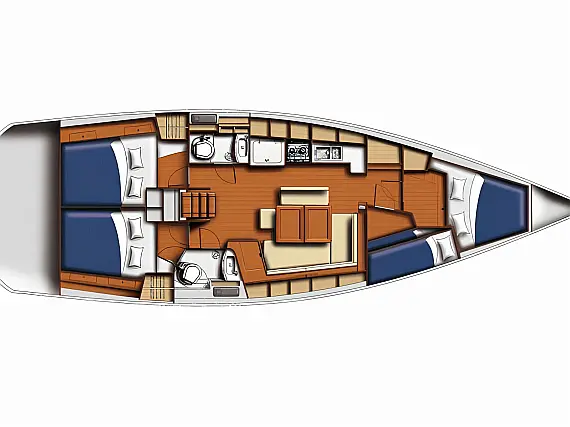 Oceanis 43 - Layout image