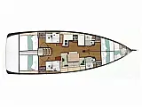 Sun Odyssey 490 4 cabins - Layout image