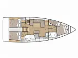 Oceanis 40.1 - 4 cab - Layout image