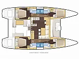 Lagoon 450  Fly A/C & GEN (4 wc) - Layout image