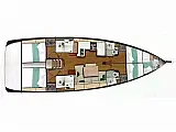 Sun Odyssey 490 4 cabins - Layout image