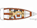 Oceanis 45-4 CABINS - Layout image