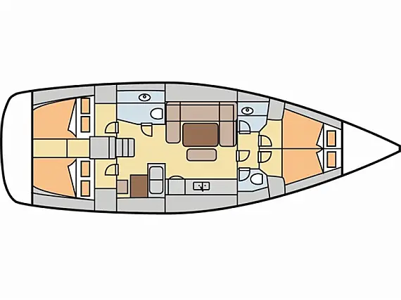 Dufour 450 GL - Layout image