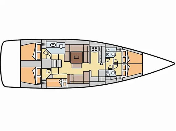 Dufour 500 GL - Layout image