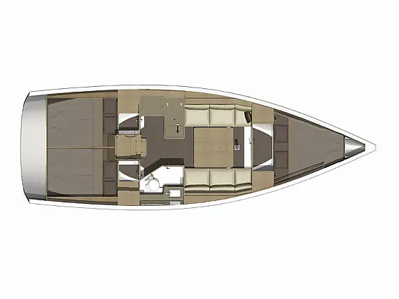 Dufour 360 GL - Layout image