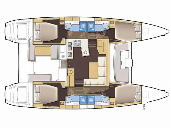 Lagoon 450 F Luxury - Layout image