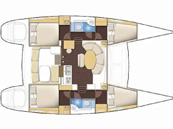 Lagoon 380 - Layout image