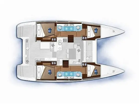 Lagoon 40  - Layout image