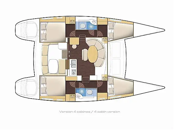 Lagoon 400 S2 - Layout image