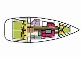 Sun Odyssey 36i - Layout image