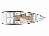 Sun Odyssey 490 4 cabins - Layout image