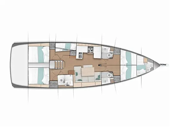 Sun Odyssey 490 - Layout image