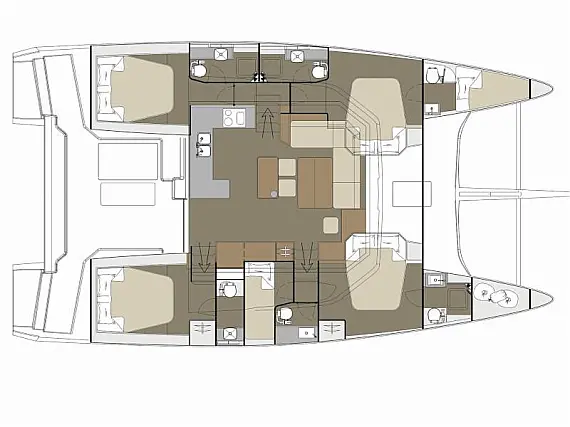 Dufour Catamaran 48 - Layout image