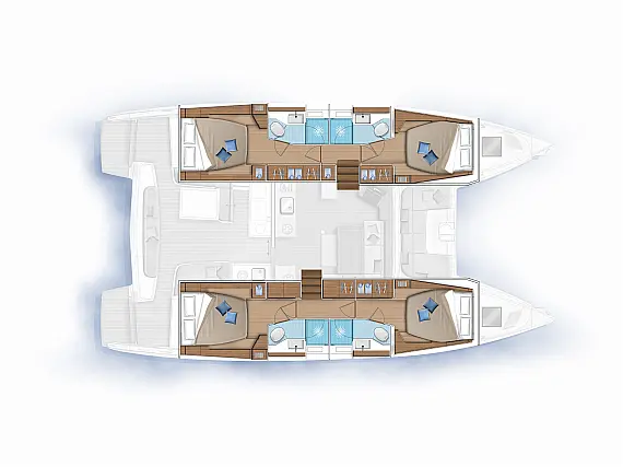 Lagoon 46  - Layout image