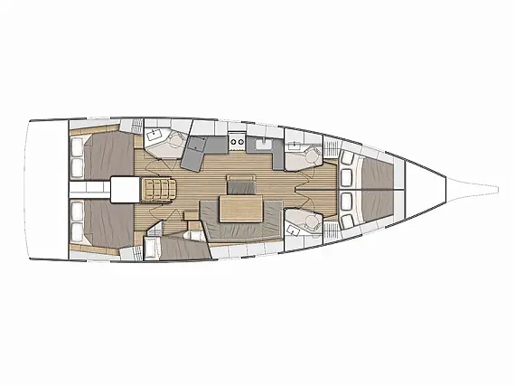 Oceanis 46.1 (5/3) - Layout image