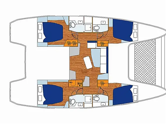 Sunsail Lagoon 424 - Layout image