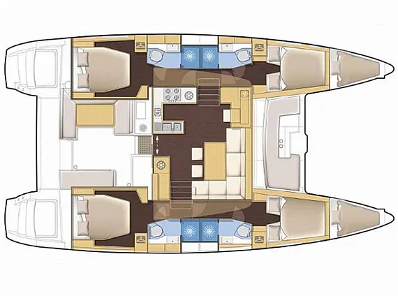 Lagoon 450F - Layout image