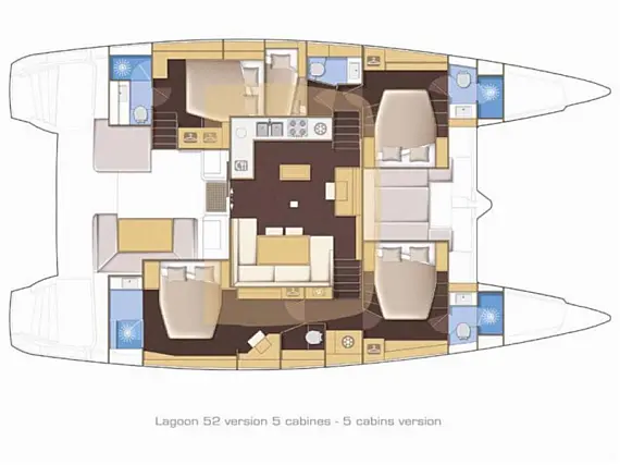 Lagoon 52 - Layout image