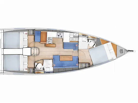 Sun Odyssey 410 - Layout image