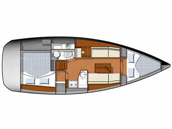 Sun Odyssey 33i - Layout image