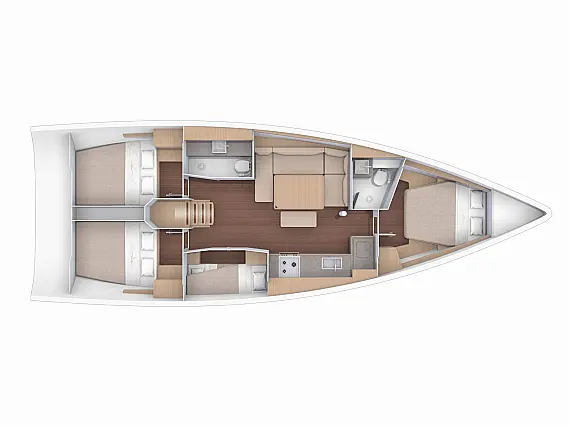 Dufour 430 - Layout image