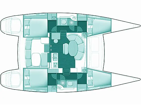 Lagoon 380 - Layout image