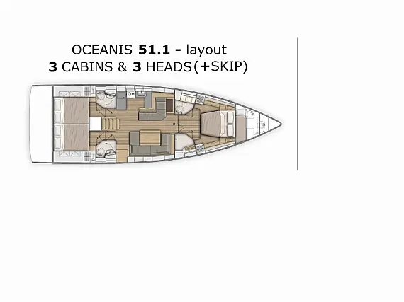 Oceanis 51.1 - Layout image