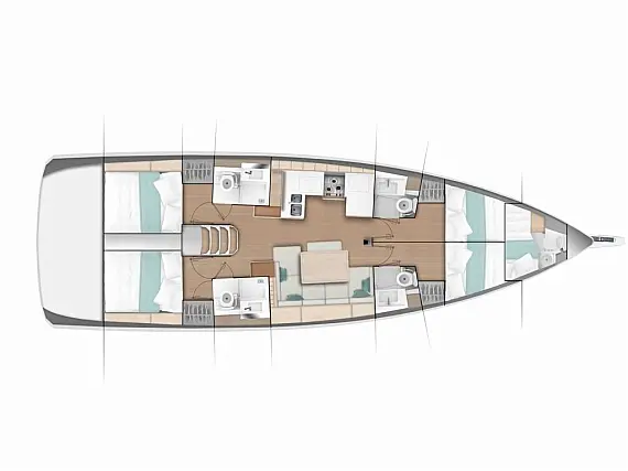 Sun Odyssey 490  - Layout image