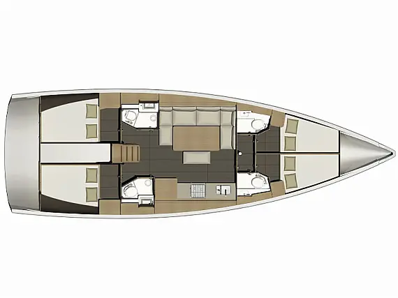 Dufour 460 - Layout image
