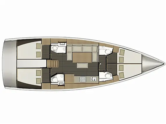 Dufour 460 - Layout image
