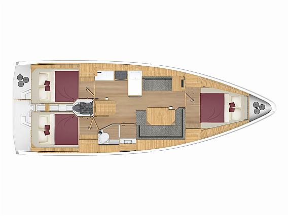 Bavaria C42 - Layout image