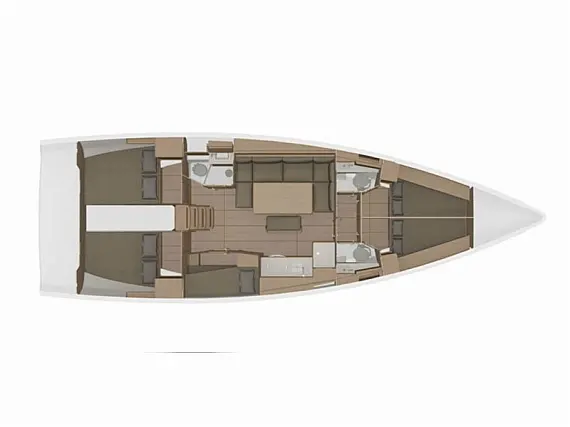 Dufour 460 Grand Large - 5 cabins - Layout image