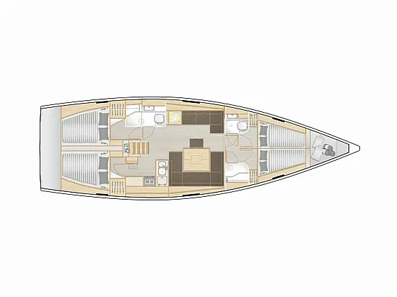 Hanse 458 - Layout image