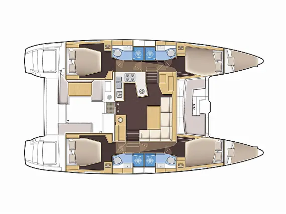 Lagoon 450 Fly A/C & GEN & WM - Layout image