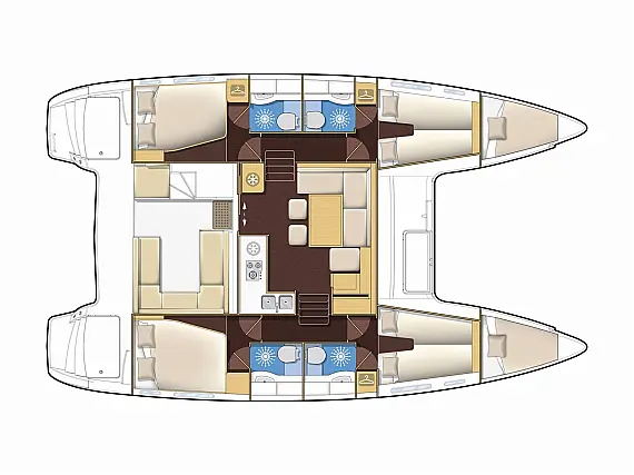 Lagoon 400 S2 A/C & GEN - Layout image