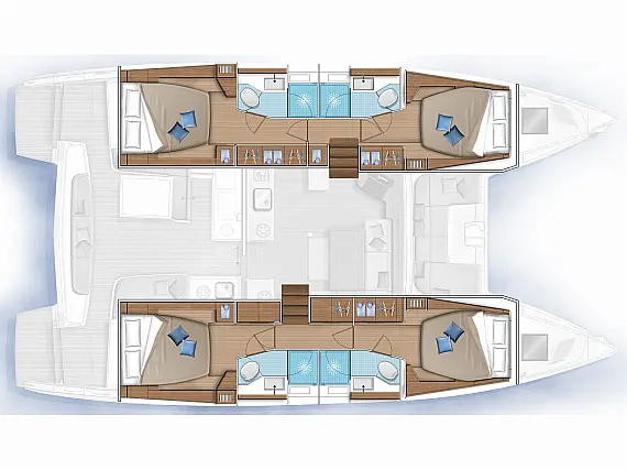 Lagoon 46  - Layout image