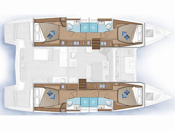 Lagoon 46  - Layout image