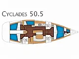 Cyclades 50.5 - Layout image