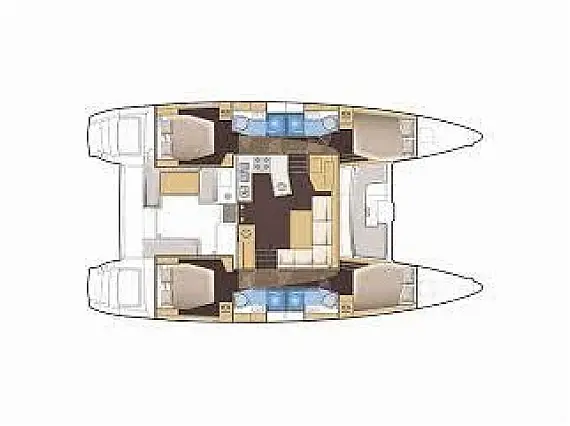Lagoon 450S - Layout image