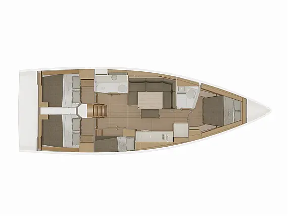 Dufour 430 Grand Large - Layout image