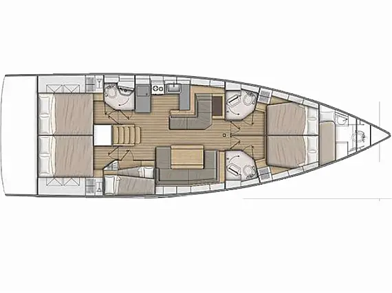 Oceanis 51.1 - Layout image