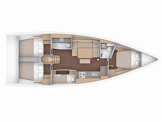 Dufour 430 Grand Large - Layout image