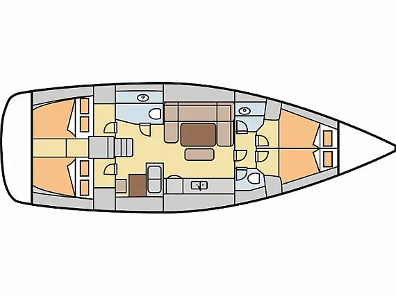 Dufour 445 Grand Large - Layout image
