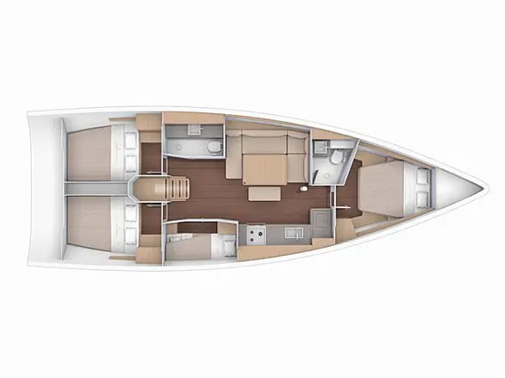 Dufour 430 GL - Layout image