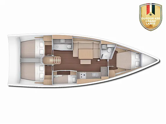 Dufour 430 Grand Large - Layout image