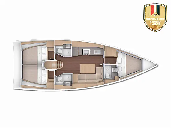 Dufour 390 Grand Large - Layout image